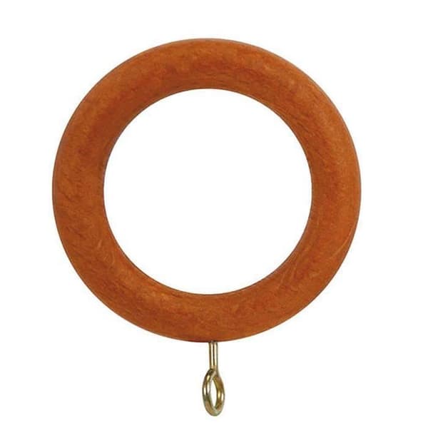 Slät träring med krok 40x60mm teak