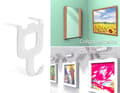 Miniatyrbild 3 av 4: Fischer - 566481 - Set med 24 whiteboardtavlor för upphängning av bilder utan hål, set om 3 x 8 delar