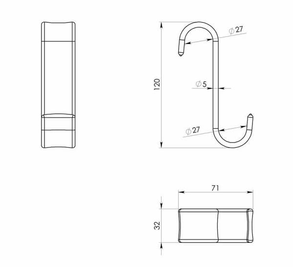 Krok - kam - hängande ring - Gedy eyebolt - 2025P800900 - TRANSPARENT ACID GREEN RADIATOR HOOK - G