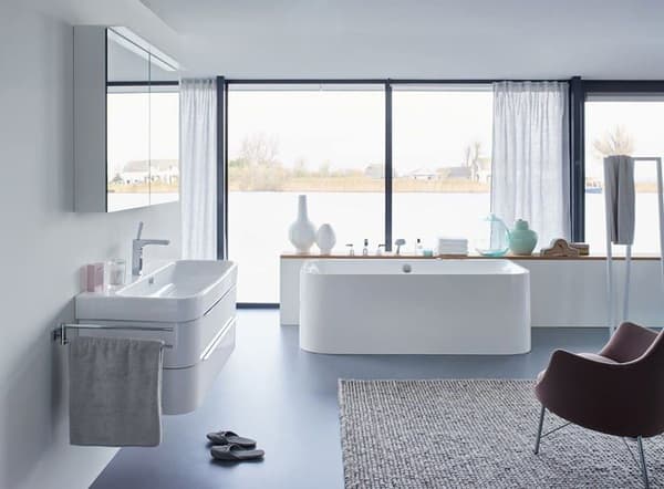 Krok - kam - hängande ring - Duravit ögonbult - 0099581000 - Krom handdukshängare 45 cm