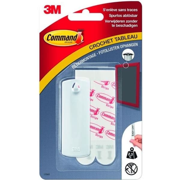 3M COMMAND självhäftande krok - Metall - Vit