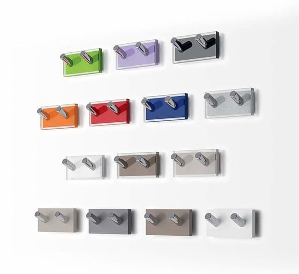 Gedy - RA260600100 - Rainbow Rock Rack, Termoplastiska hartser, Transparent Röd, Dubbel