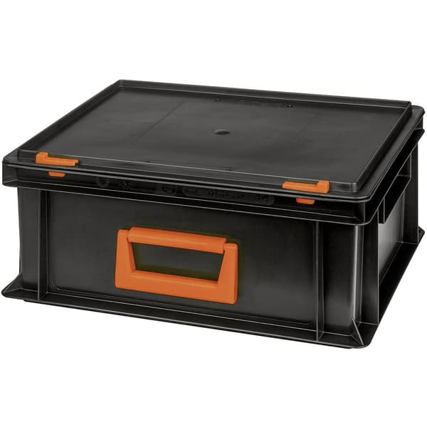 Alutec 139214110188 Plastlåda Magnus PC 14 (B x H x D) 400 x 183 x 300 mm Svart, Orange 1 st