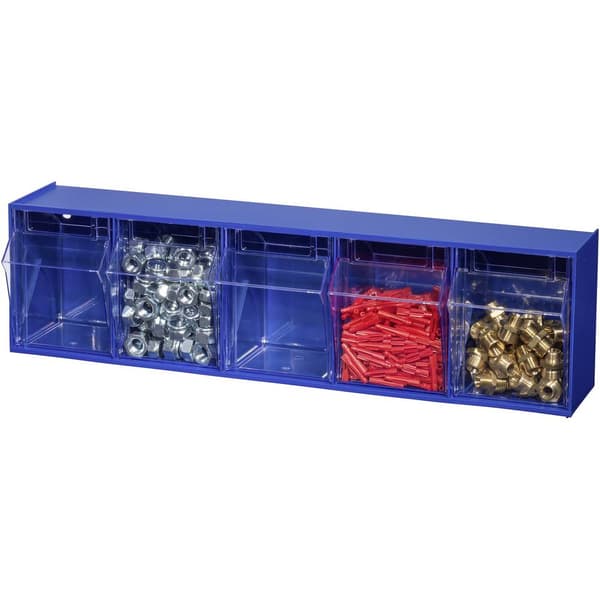 Allit 464430 Fällådemagasin VarioPlus ProFlip 5 (B x H x D) 600 x 165 x 135 mm Blå, Transparent 1 st