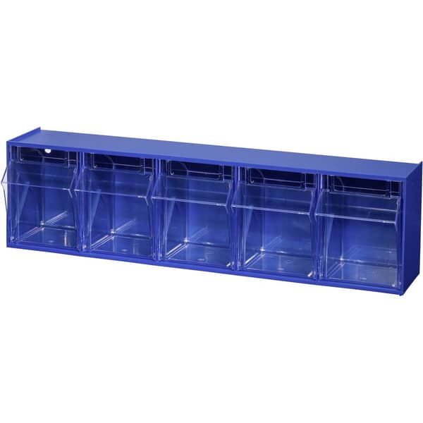 Allit 464430 Fällådemagasin VarioPlus ProFlip 5 (B x H x D) 600 x 165 x 135 mm Blå, Transparent 1 st
