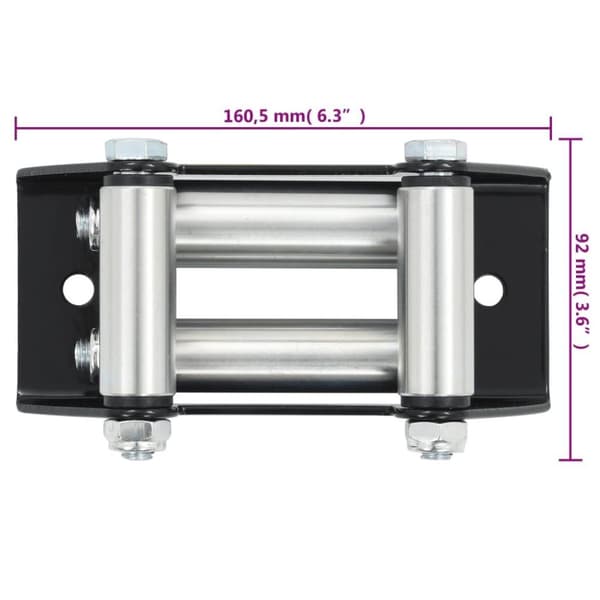 vidaXL wirestyring med 4 ruller stål 3500-4500 lbs