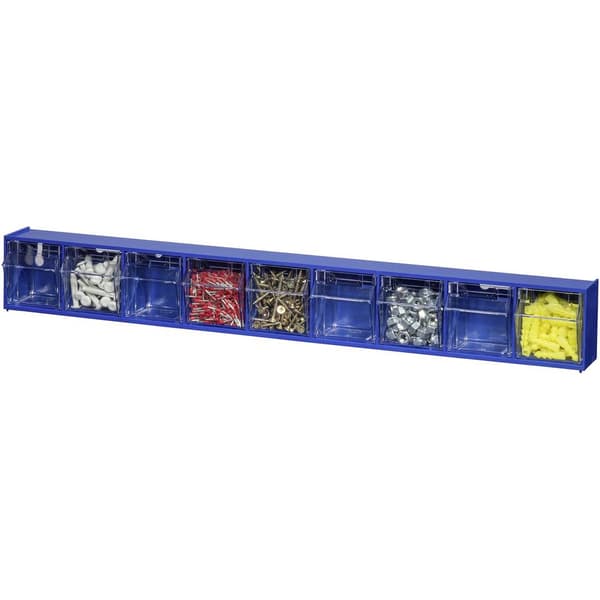 Allit 464450 Fällådemagasin VarioPlus ProFlip 9 (B x H x D) 600 x 77 x 65 mm Blå, Transparent 1 st