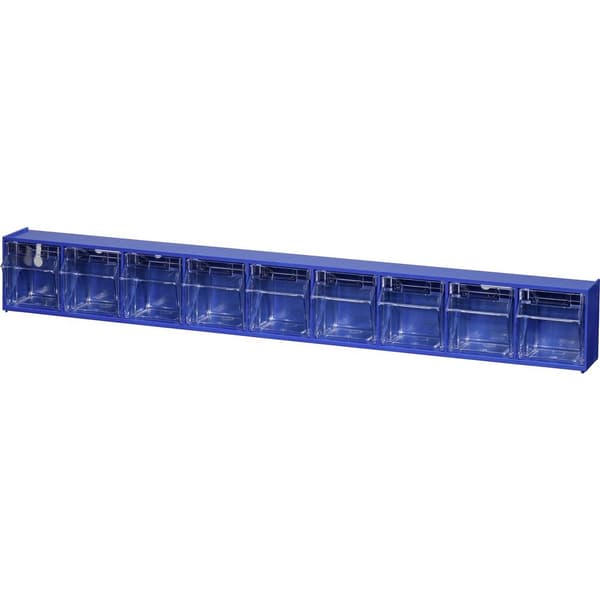 Allit 464450 Fällådemagasin VarioPlus ProFlip 9 (B x H x D) 600 x 77 x 65 mm Blå, Transparent 1 st