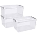 Miniatyrbild 1 av 2: Curver 240679 Plastlåda HANDY sluten, stapelbar (B x H x D) 400 x 290 x 600 mm Transparent 3 st