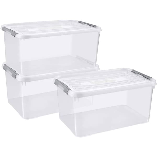 Curver 240679 Plastlåda HANDY sluten, stapelbar (B x H x D) 400 x 290 x 600 mm Transparent 3 st