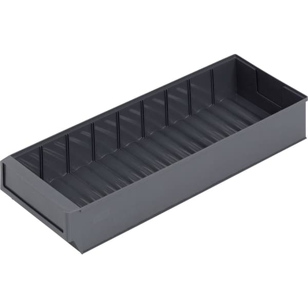 Alutec 66032 Genomskinlig lagerlåda (L x B x H) 500 x 183 x 81 mm Mörkgrå 1 st