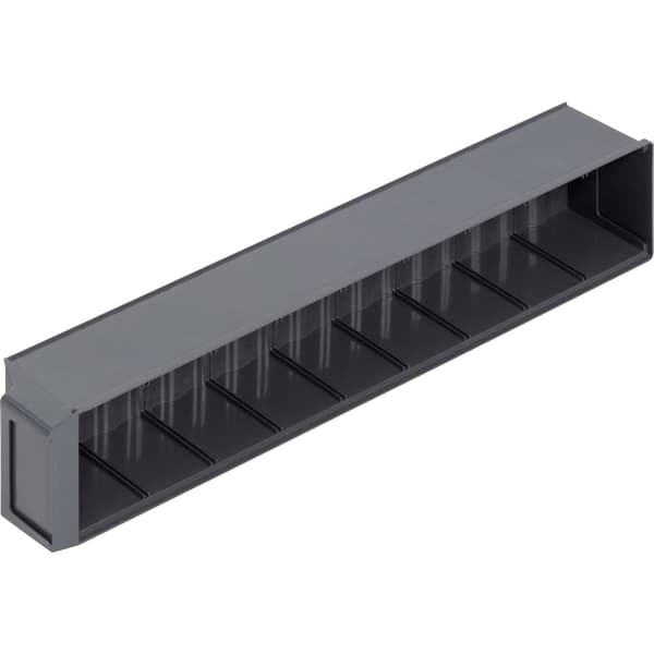 Alutec 66031 Genomskinlig lagerlåda (L x B x H) 500 x 91 x 81 mm Mörkgrå 1 st
