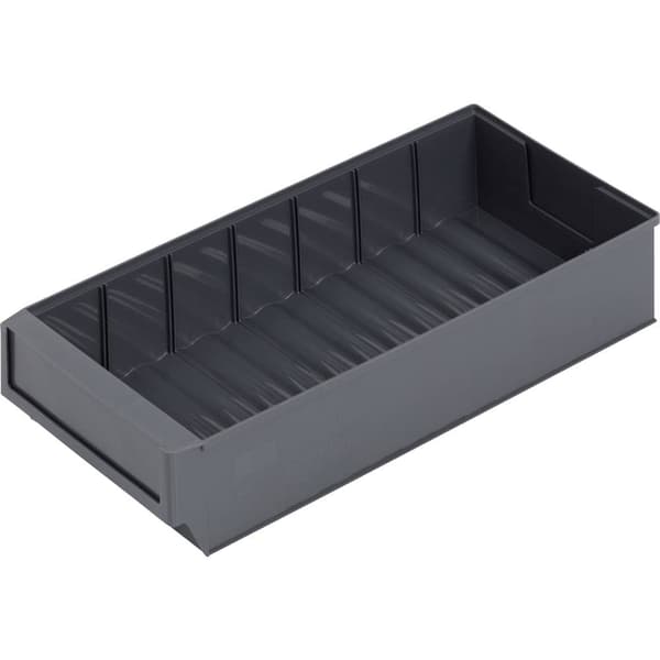 Alutec 66030 Genomskinlig lagerlåda (L x B x H) 400 x 183 x 81 mm Mörkgrå 1 st