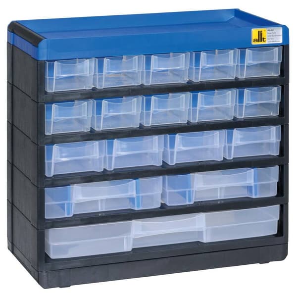 Allit 464610 Detaljmagasin (B x H x D) 300 x 285 x 135 mm Svart, Blå 1 st