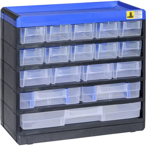 Allit 464610 Detaljmagasin (B x H x D) 300 x 285 x 135 mm Svart, Blå 1 st