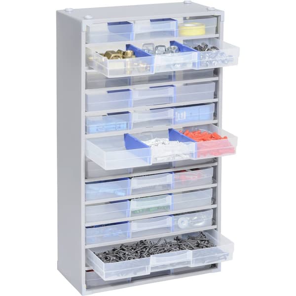 Allit 464800 Detaljmagasin VarioPlus ProM 57/36 (B x H x D) 300 x 565 x 140 mm Silver, Transparent 1 st