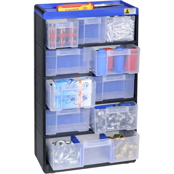 Allit 464640 Detaljmagasin VarioPlus Pro 53/21 (B x H x D) 300 x 525 x 135 mm Svart, Blå 1 st
