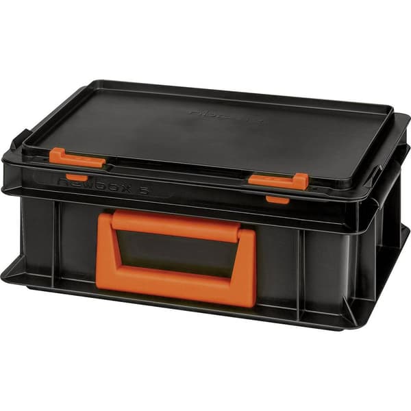 Alutec 139205110188 Plastlåda Magnus PC 5 (B x H x D) 300 x 133 x 200 mm Svart, Orange 1 st
