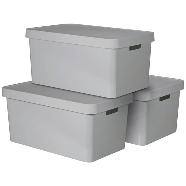 Curver 240659 Plastlåda INFINITY (B x H x D) 560 x 270 x 390 mm Grå 3 st