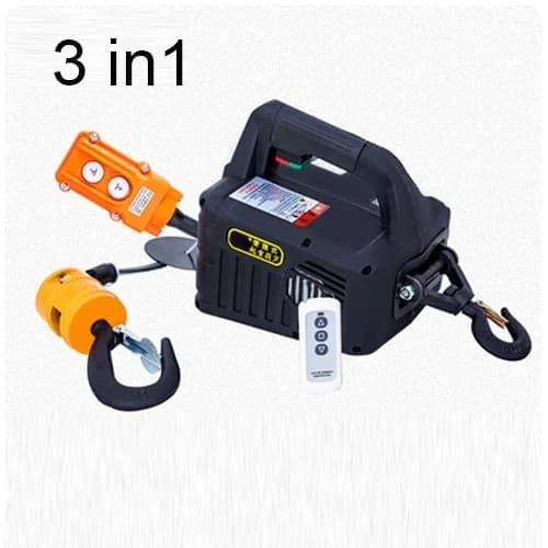 Kranlyft, Fjärrkontrollsfunktion, Aluminiumskal, 3 i 1, 500 kg 7,6 m