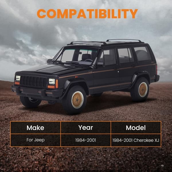 Jeep Cherokee XJ Nostosarja, 3-tuumainen Etunosto, 2-tuumainen Takano, Renkaiden Yhteensopivuus