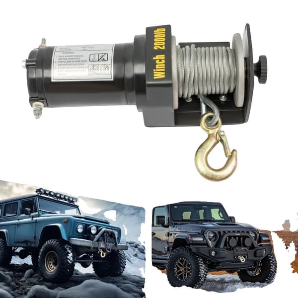 DC12V Elektrisk Talje, 200 kg Vertikal Løftekapacitet, 900 kg Horisontal Trækkraft, Vandtæt Design