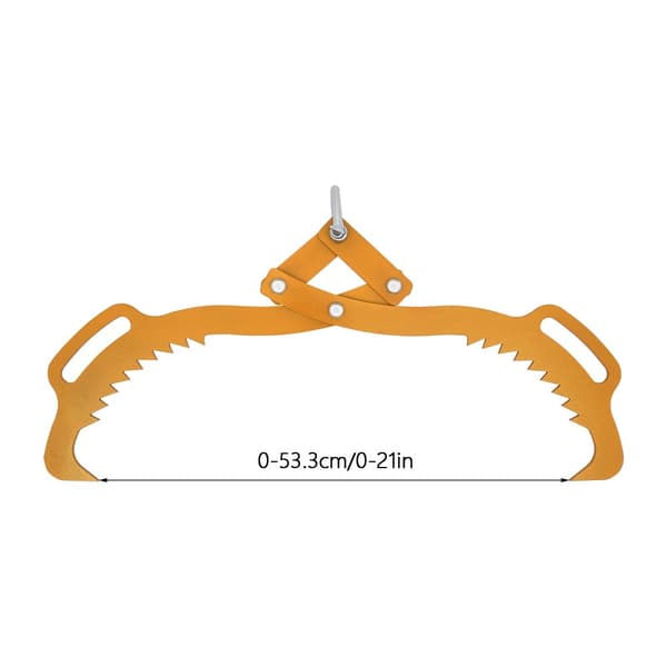 Logglyfttänger, 30 tum käftöppning, 1000 kg lastkapacitet,21tum orange färg