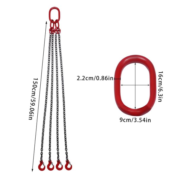 Legerat stål kedjehissverktyg, 5 ton lastkapacitet, 1,5 m arbetslängd,5 ton, 1M