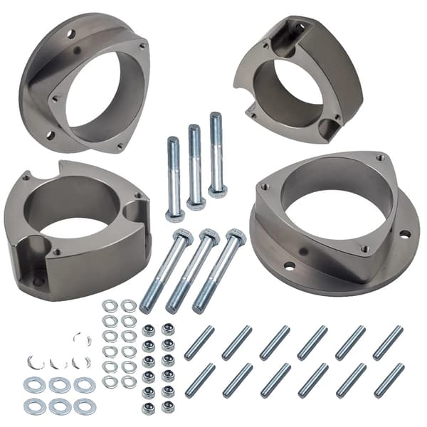 3" ophævet liftkit, nem bolt-on installation, holdbar aluminiumkonstruktion, forbedret frihøjde