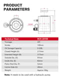 Miniatyrbillede 3 af 4: Hul Hydraulic Cylinder, 20T Tonnage, 100mm Arbejdsrejse, Tilpasseligt Design