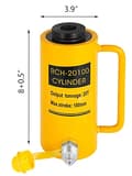 Miniatyrbillede 2 af 2: Hydraulisk Cylinder Jack, Hult Stempel Design, Tungt Løft, 20T 4 tommer