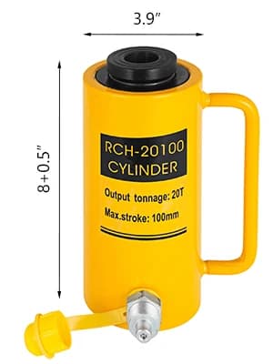 Hydraulisk Cylinder Jack, Hult Stempel Design, Tungt Løft, 20T 4 tommer