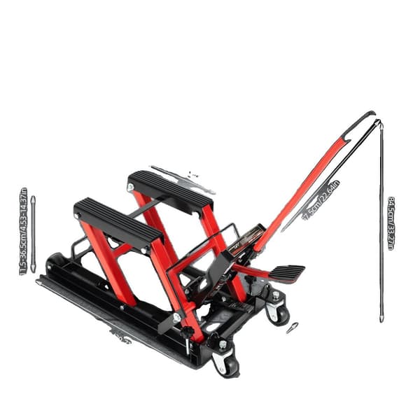 Moottoripyörän hydraulinen nostin, maksimi kuormitus 1500 lbs, säädettävä nostoväli 4.53-14.37 tuumaa
