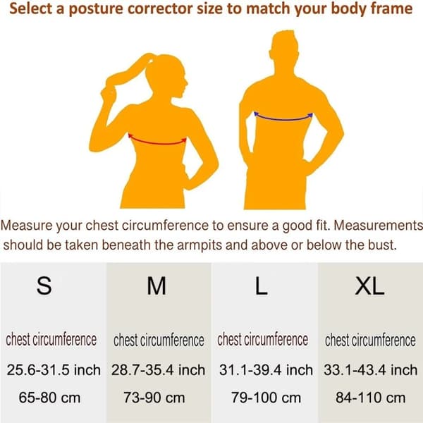 Justerbar Corring Posture Anti-pukkel ryglæn - XL