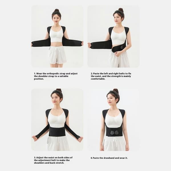 Correct Posture Back Posture Corrector Brace til mænd, kvinder - XL
