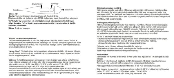 Febertermometer för barn och vuxna