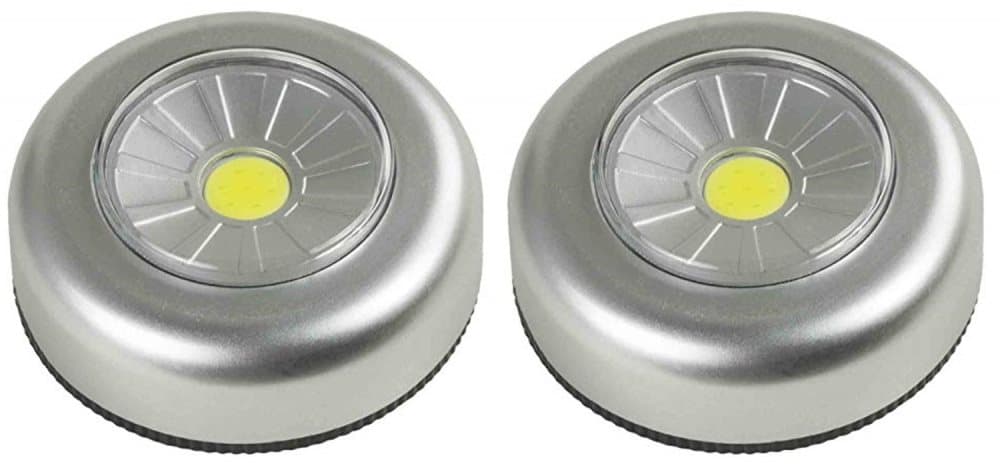Batteridriven LED spotlight lampa 2st grafitgrå + 6st batterier