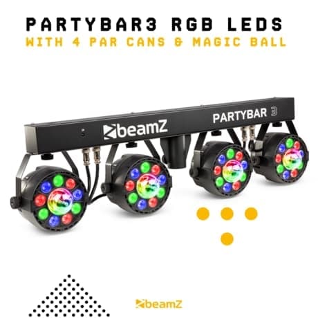 Beamz PartyBar3 4PAR 9x1W RGB MagicBall