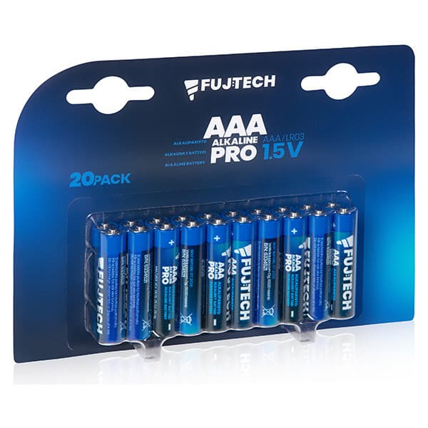 Fuj:tech Alkaline Pro AAA 1,5 V alkaliparisto, 20 kpl