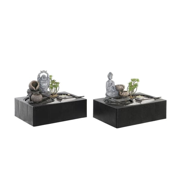 Szökőkút DKD Home Decor Buddha Harts Orientalisk 29 x 21 x 23 cm (2 antal)