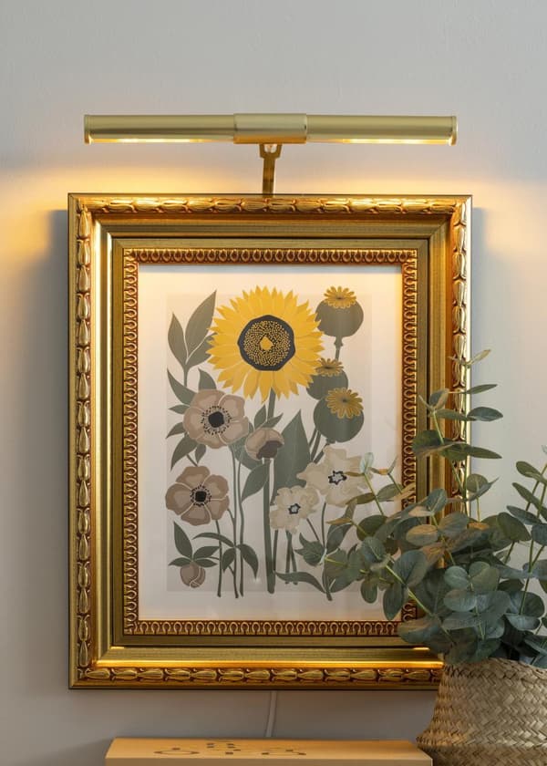 Tavelbelysning Art 2 Mässing. Eklunds Metall