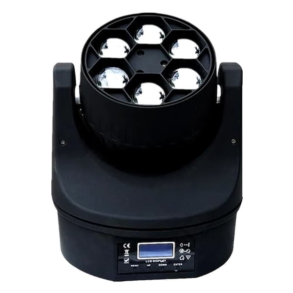 LED Moving Head Lys, Stråleeffekt, RGBW 4i1 LED Lampe