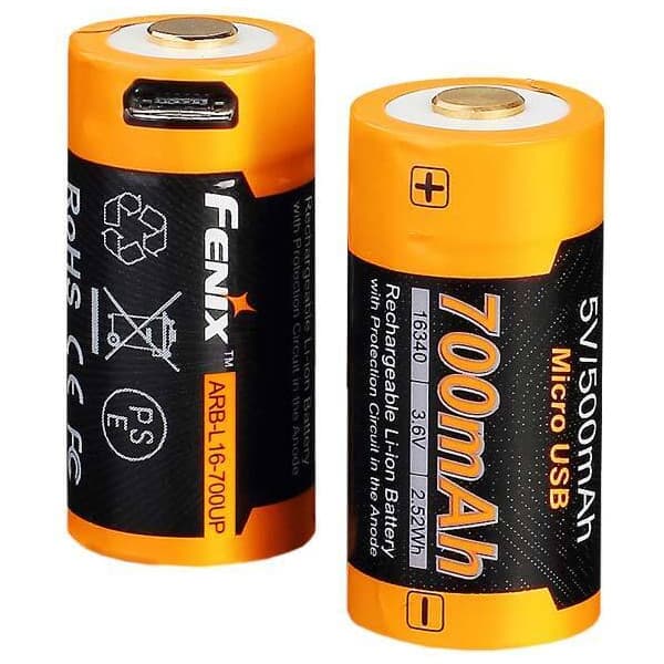 Fenix 16340 ARB-L16-700 mAh Li-ion -akkuparisto