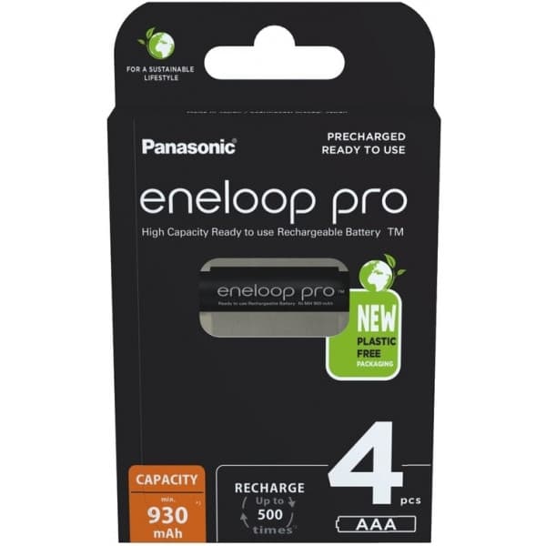 Panasonic Eneloop Pro AAA 900 mAh -batterier, 4-pack