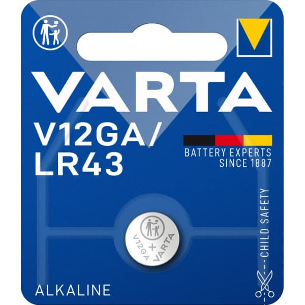 Varta V12GA / LR43-knapbatteri, 1 stk.