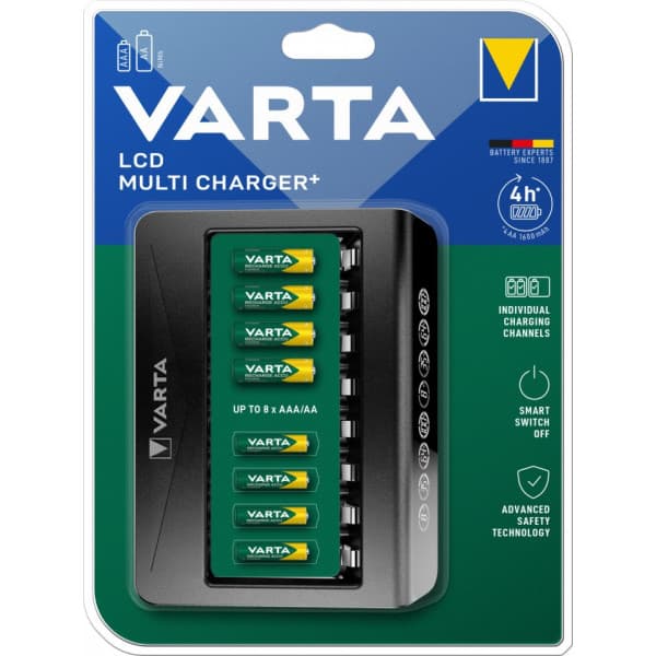 Varta LCD Multi Charger+ -oplader Sort