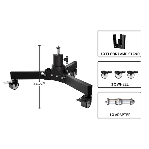 Fotobelysningstativ, justerbar höjd, dubbelfunktionellt bakgrundsställ, 22cm