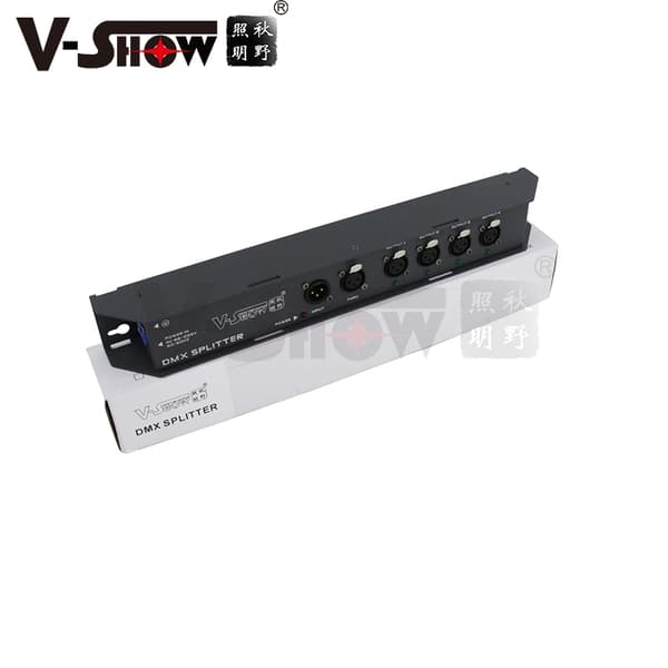 DMX512 splitter, 4-port, forstærker signal, strømindgang