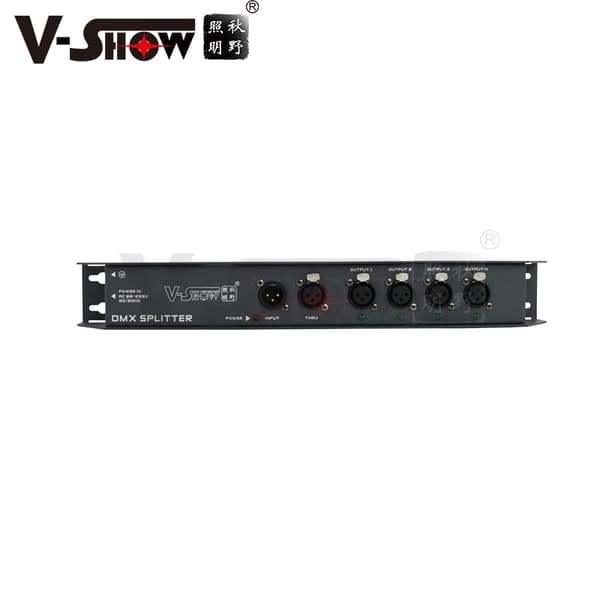 DMX512 splitter, 4-port, forstærker signal, strømindgang