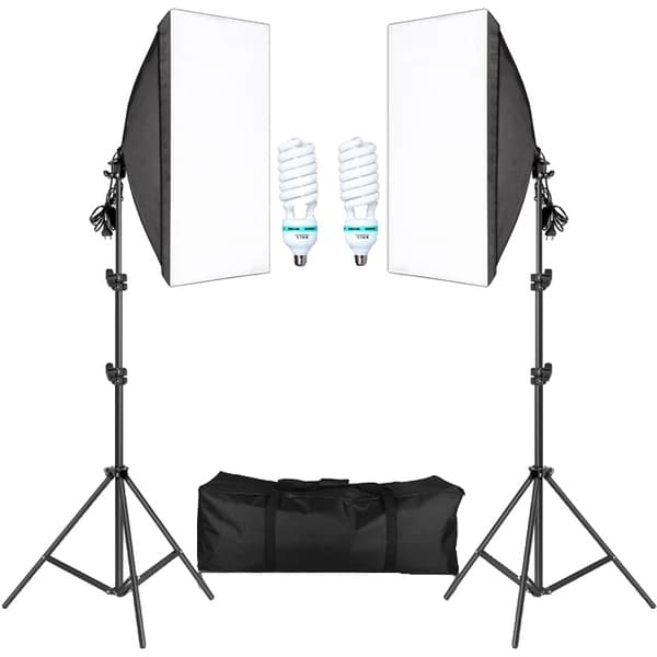 Valokuvausvalaisinpaketit, softbox-suunnittelu, ammattimaiset E27-valokuvalamput, 70W UFO-lamput